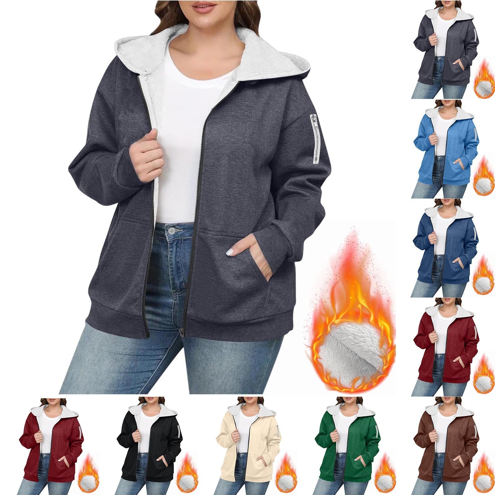 Thickened Hooded Warm Sweater Long Sleeve Loose