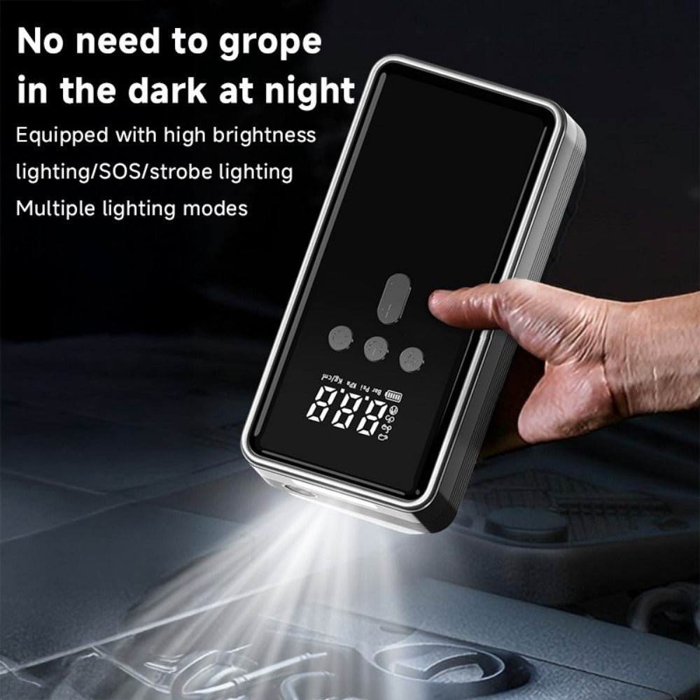 Car Battery Starter With Air Compressor 12V 2000A Car Battery Starter Digital Tire Inflator