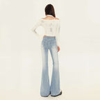 Slimming Elastic Slightly Denim Pants