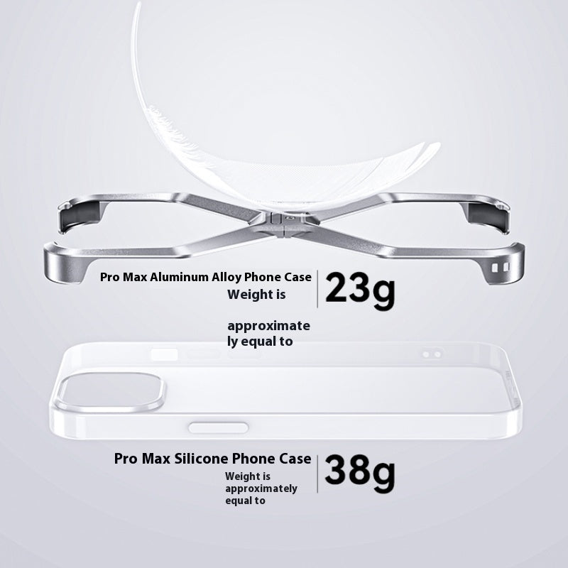 Aluminum Alloy Case New Hollow-out Frameless Heat Radiating Phone Shell